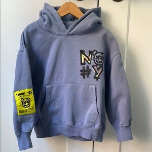 Zara Kids Blue Graphic Hoodie